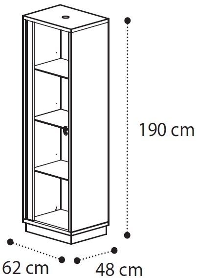 Product photograph of Modum Roma White Italian Glamuor 1 Door Vitrine from Choice Furniture Superstore.