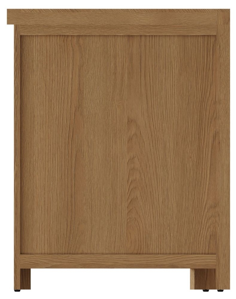 Product photograph of Tucson Oak 2 Door Corner Cabinet from Choice Furniture Superstore.
