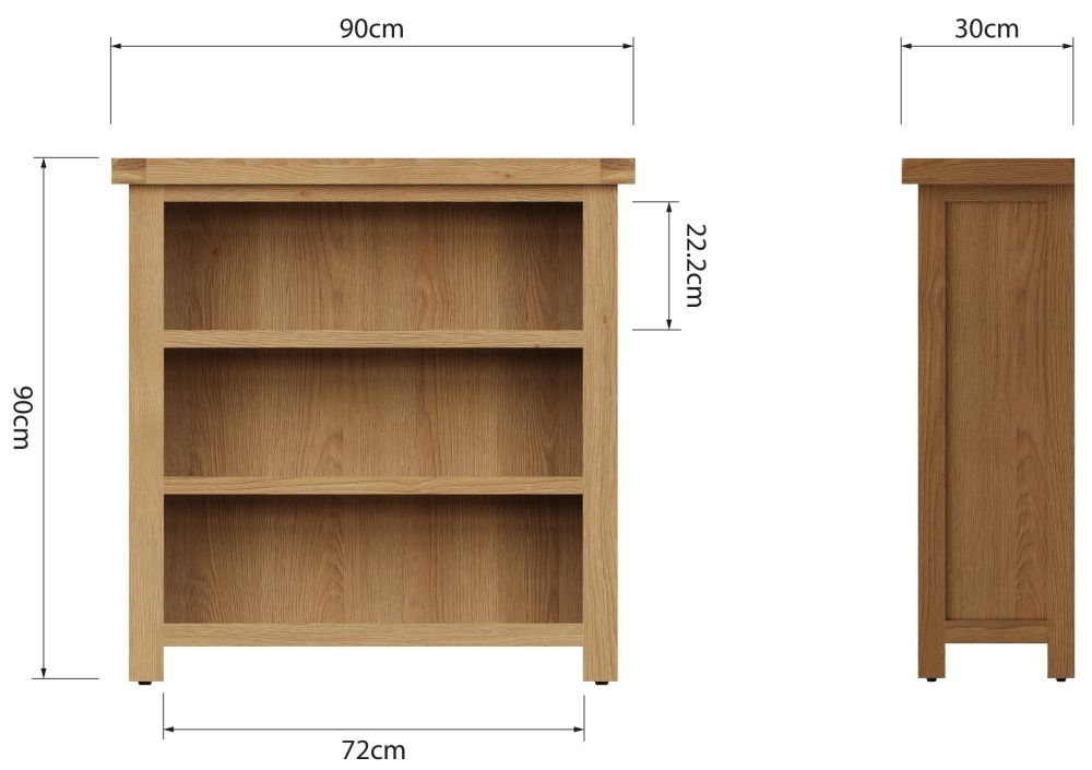 Product photograph of Tucson Oak Bookcase from Choice Furniture Superstore.