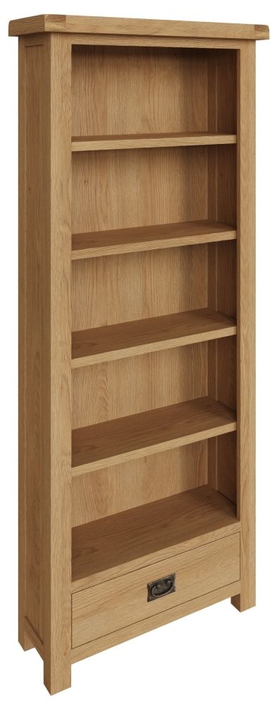 Product photograph of Tucson Oak 1 Drawer Bookcase from Choice Furniture Superstore.