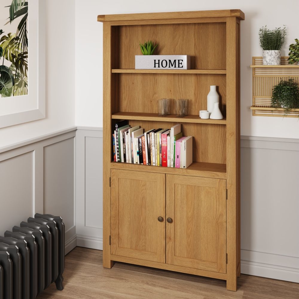 Tucson Oak 2 Door Bookcase CFS Furniture UK