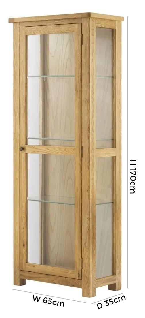 Product photograph of Portland Display Cabinet - Comes In Oak Stone Painted Ivory White Painted from Choice Furniture Superstore.