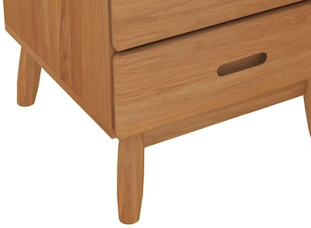 Product photograph of Malmo Oak 3 Drawer Bedside Cabinet from Choice Furniture Superstore.