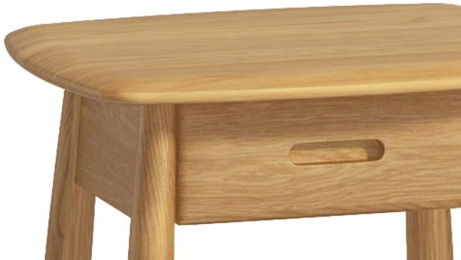 Product photograph of Malmo Oak 1 Drawer Bedside Table from Choice Furniture Superstore.