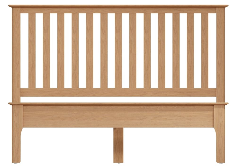 Product photograph of Appleby Oak Slatted Bed from Choice Furniture Superstore.