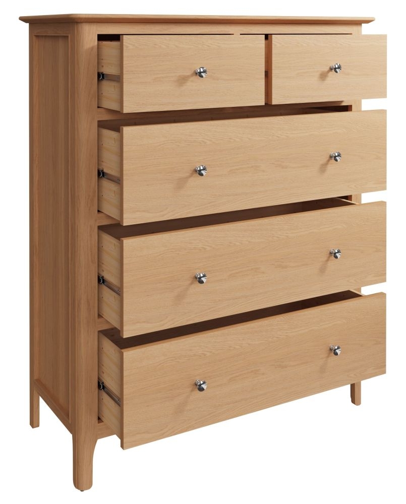 Product photograph of Appleby Oak 2 3 Drawer Jumbo Chest from Choice Furniture Superstore.