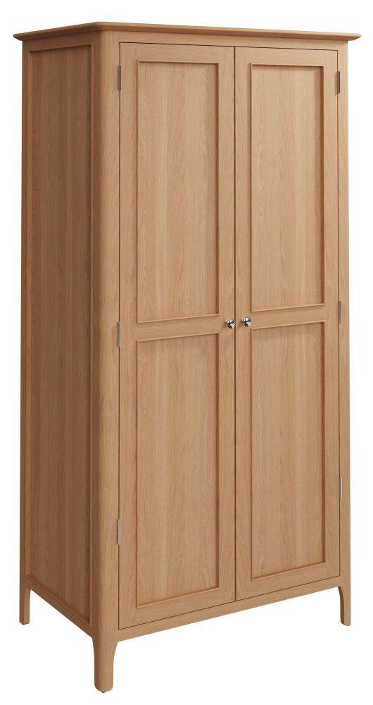 Product photograph of Appleby Oak 2 Door Wardrobe from Choice Furniture Superstore.
