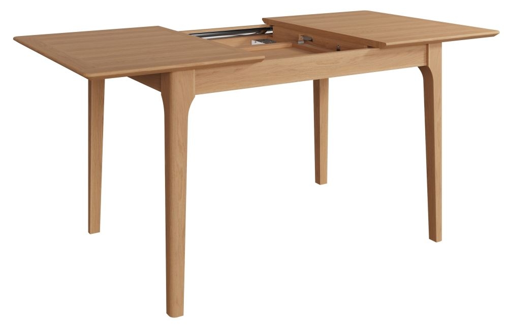 Product photograph of Appleby Oak 4 Seater Butterfly Extending Dining Table from Choice Furniture Superstore.