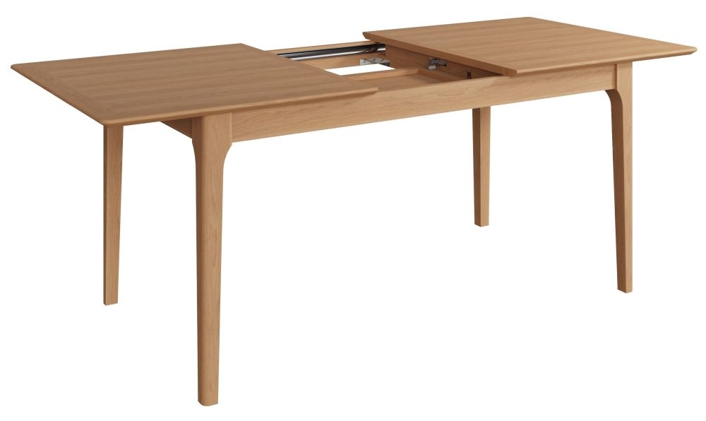 Product photograph of Appleby Oak 160cm Butterfly Extending Dining Table from Choice Furniture Superstore.