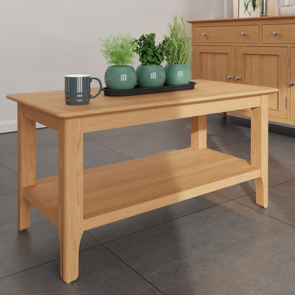 Product photograph of Appleby Oak Coffee Table from Choice Furniture Superstore.