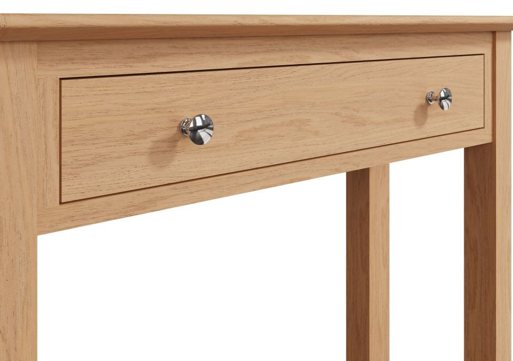 Product photograph of Appleby Oak 1 Drawer Console Table from Choice Furniture Superstore.