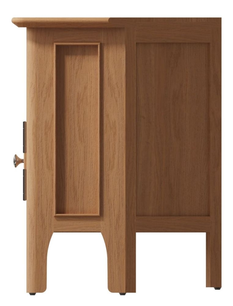 Product photograph of Appleby Oak 2 Door Corner Tv Unit from Choice Furniture Superstore.