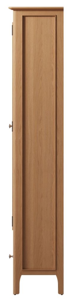 Product photograph of Appleby Oak 2 Door 1 Drawer Display Cabinet from Choice Furniture Superstore.