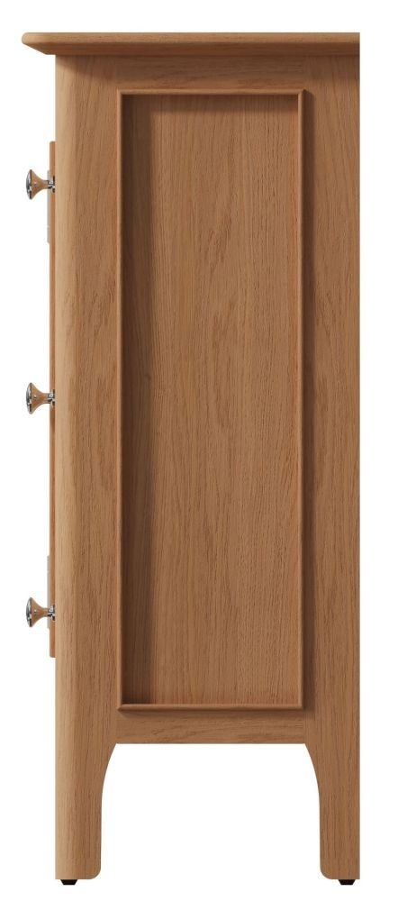Product photograph of Appleby Oak 1 Door 3 Drawer Cupboard from Choice Furniture Superstore.