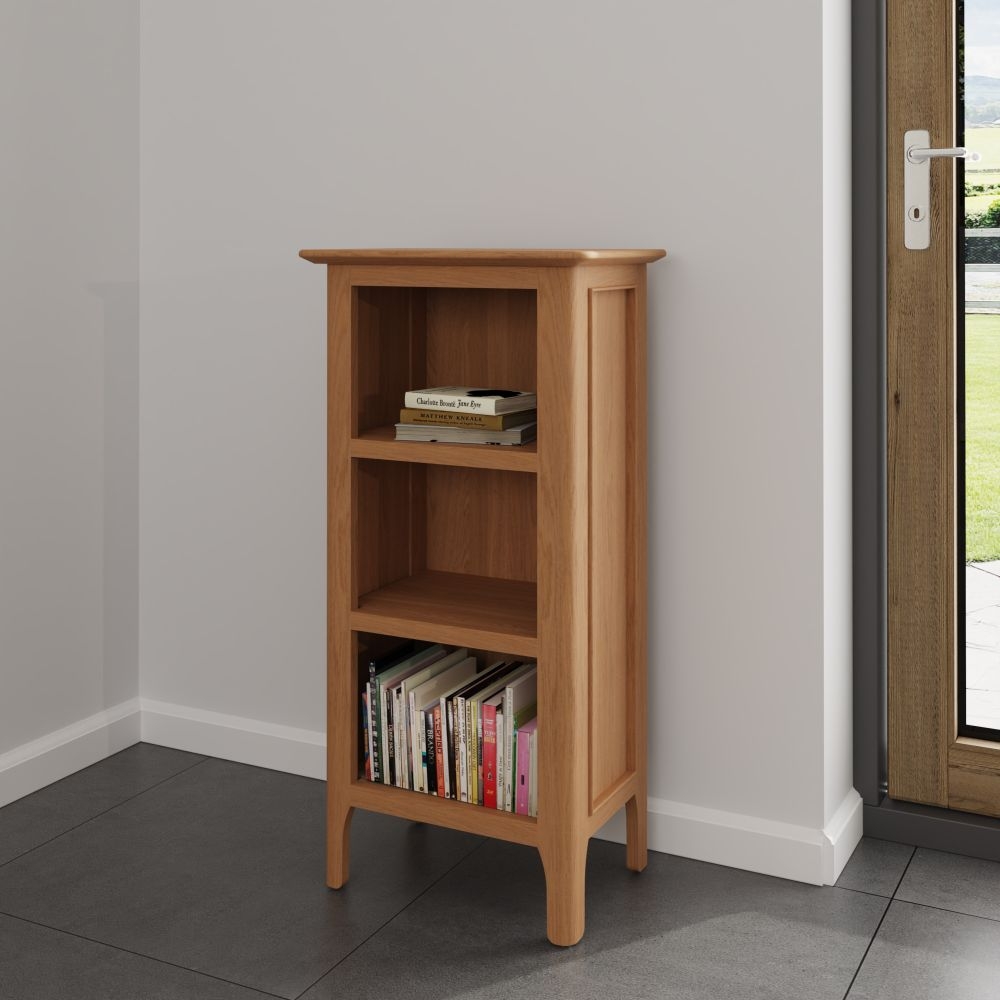 Product photograph of Appleby Oak Small Bookcase from Choice Furniture Superstore.