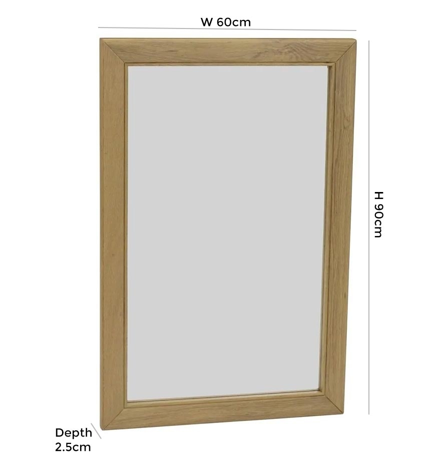 Product photograph of Harmony Cobblestone Rectangular Wall Mirror - 60cm X 90cm from Choice Furniture Superstore.