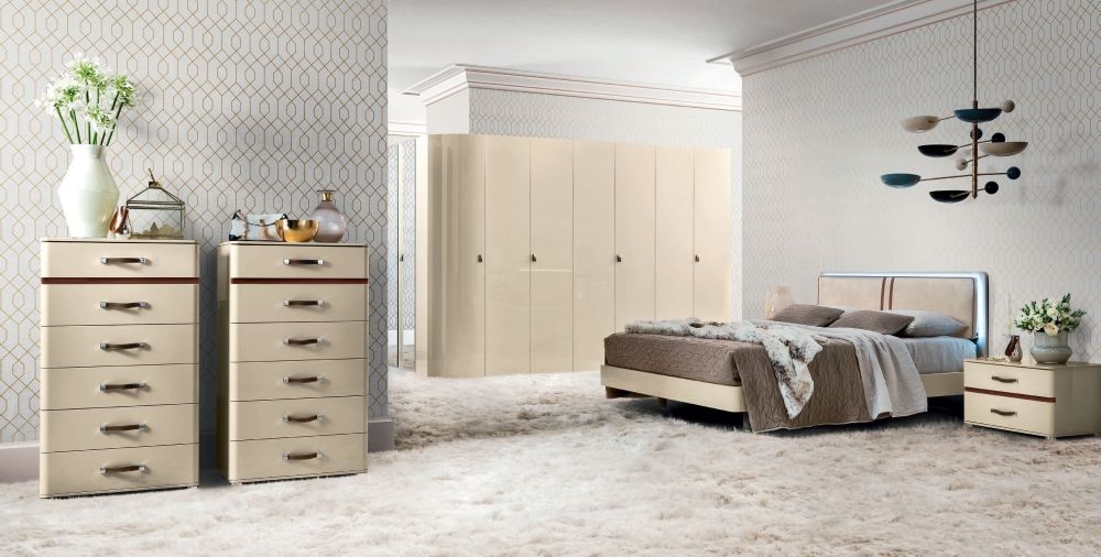 Product photograph of Camel Altea Night High Gloss Italian Large Bedside Cabinet from Choice Furniture Superstore.