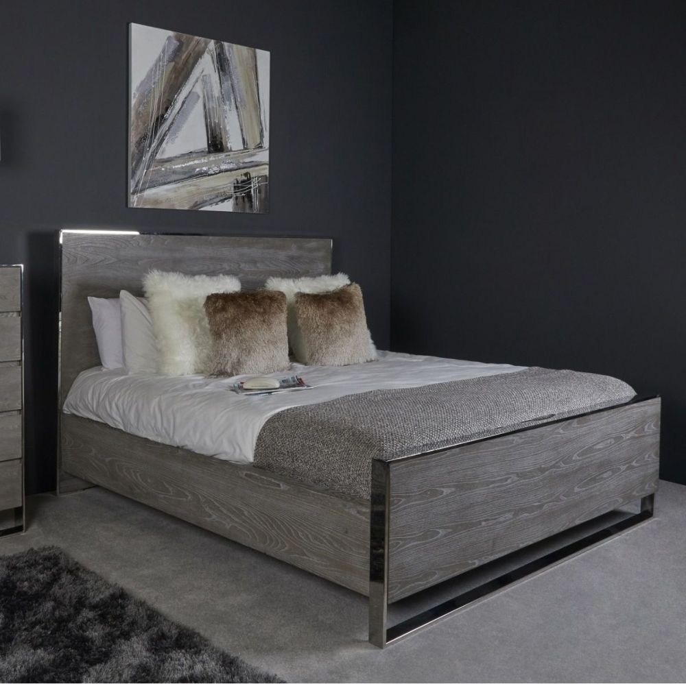 Product photograph of Diego Natural Elm Wood 6ft Queen Size Bed from Choice Furniture Superstore.