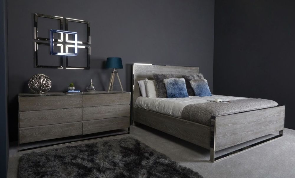 Product photograph of Diego Natural Elm Wood 6ft Queen Size Bed from Choice Furniture Superstore.
