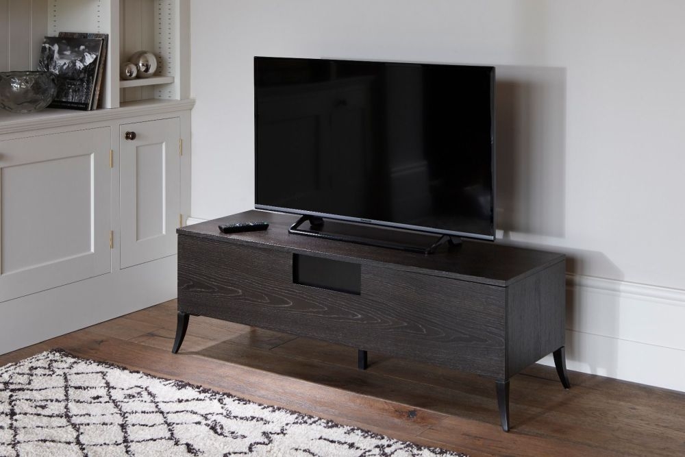 Product photograph of Gillmore Space Fitzroy Charcoal 1 Drawer Single Length Media Unit from Choice Furniture Superstore.