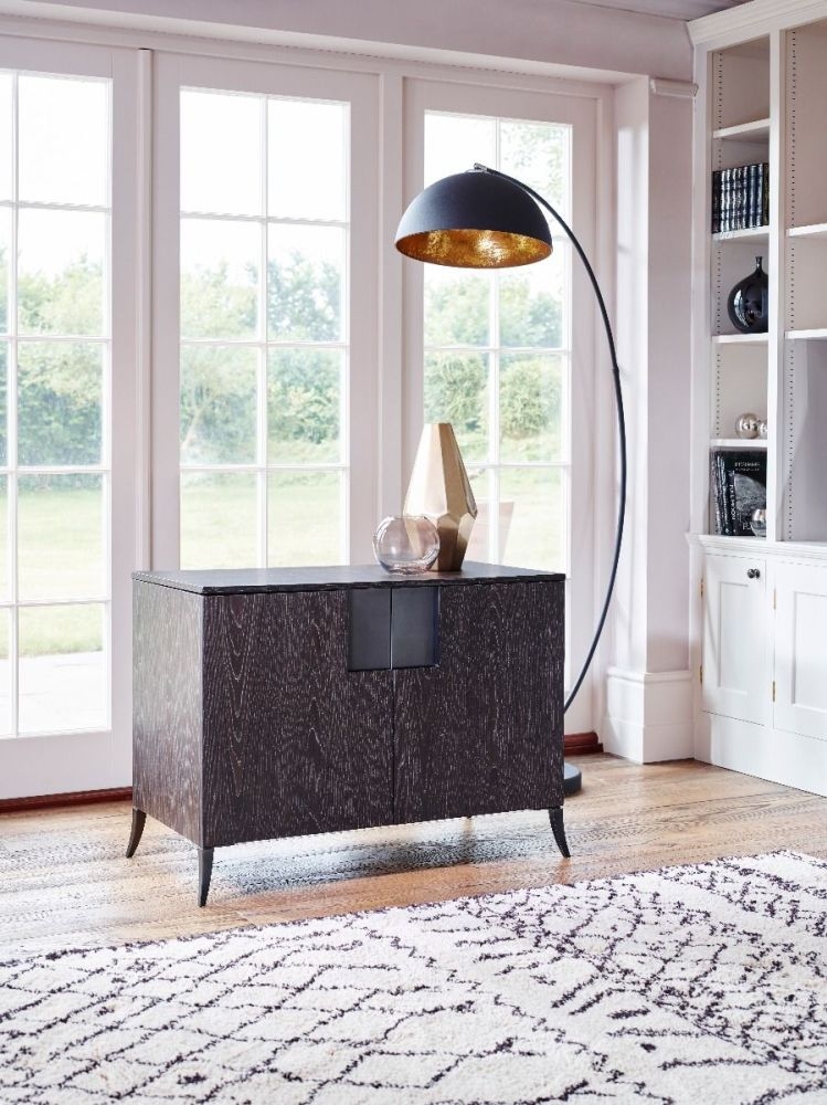 Product photograph of Fitzroy Charcoal 2 Door Small Sideboard from Choice Furniture Superstore.
