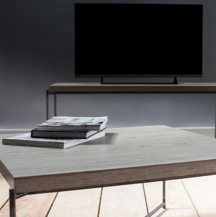 Product photograph of Gillmore Space Iris Large Low Console Table from Choice Furniture Superstore.