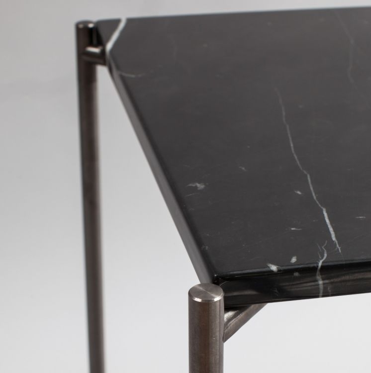 Product photograph of Gillmore Space Iris Black Marble Top Rectangular Coffee Table With Gun Metal Frame from Choice Furniture Superstore.