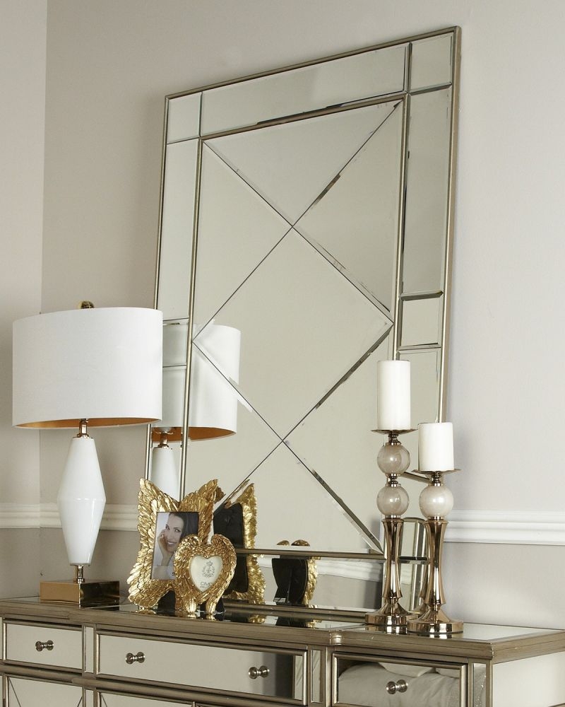 Product photograph of Beaumont Gold Wall Mirror - 130cm X 90cm from Choice Furniture Superstore.