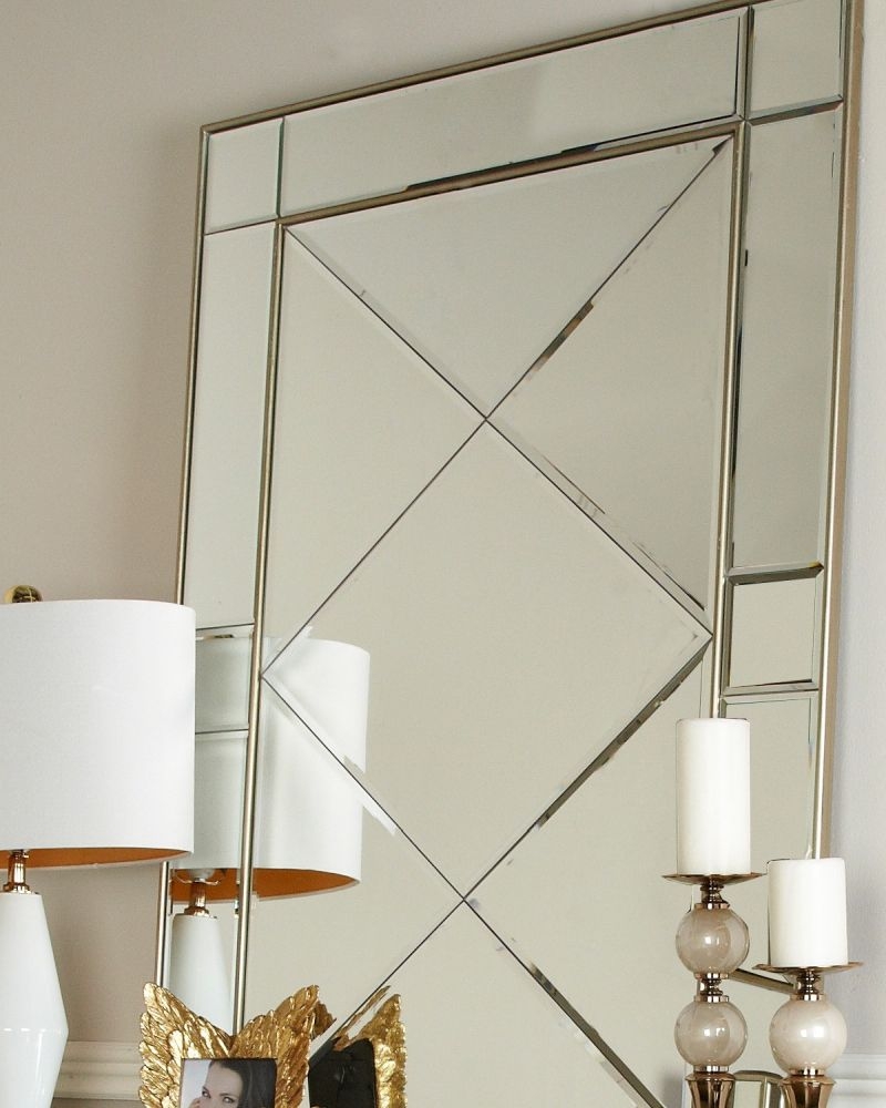 Product photograph of Beaumont Gold Wall Mirror - 130cm X 90cm from Choice Furniture Superstore.